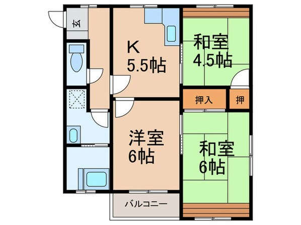 金盃第２ビル高羽荘の物件間取画像